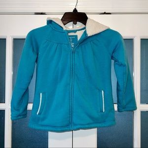 LANDS’ END GIRLS BLUE ZIPPER HOODIE 💙🦋